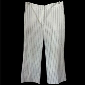 Ann Taylor Factory White Black Striped Trouser Pants